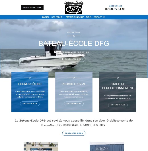 Création de site Bateau-école